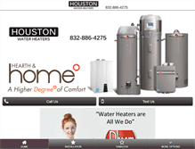 Tablet Screenshot of houstonwaterheaters.com
